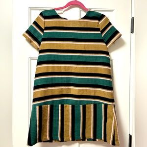 J.O.A. Striped shift dress from Anthropologie. Size medium. Green, pink, beige